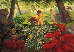 Paul Ranson The Bathing Place(Lotus) China oil painting art